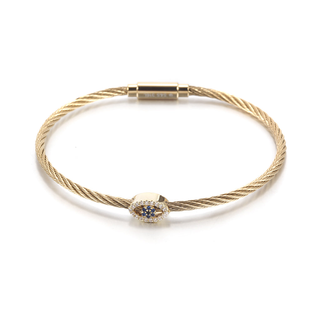 Cable zircon bracelet-NSB1796ST
