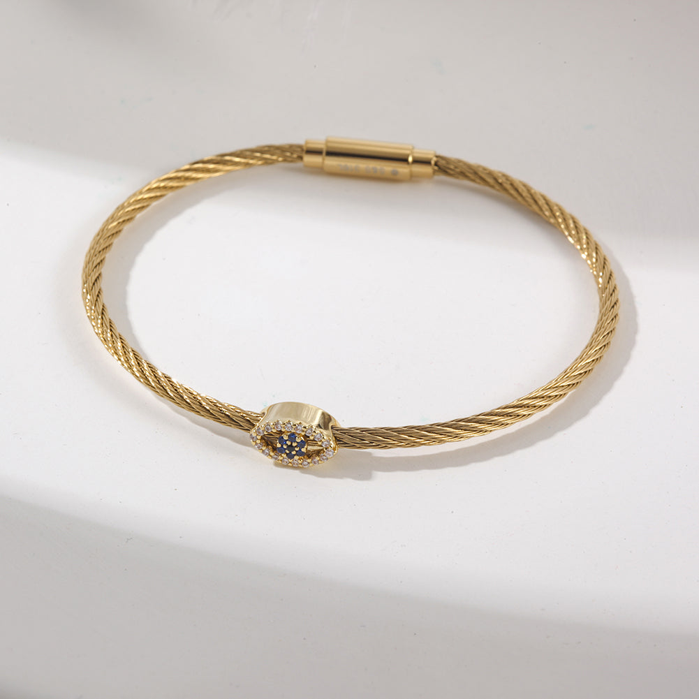 Cable zircon bracelet-NSB1796ST
