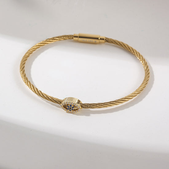 Cable zircon bracelet-NSB1796ST