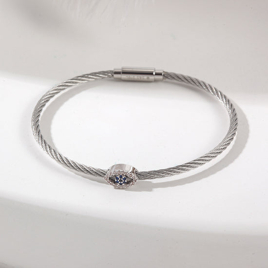 Cable zircon bracelet-NSB1796ST