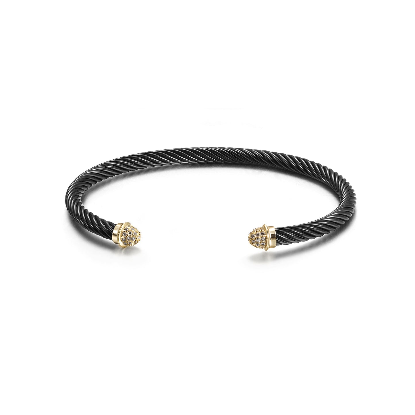 Black cable bracelet-NSB1799ST