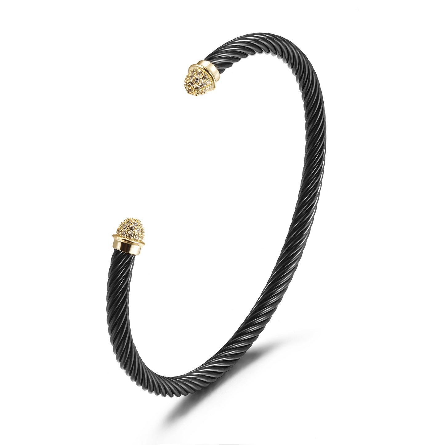 Black cable bracelet-NSB1799ST