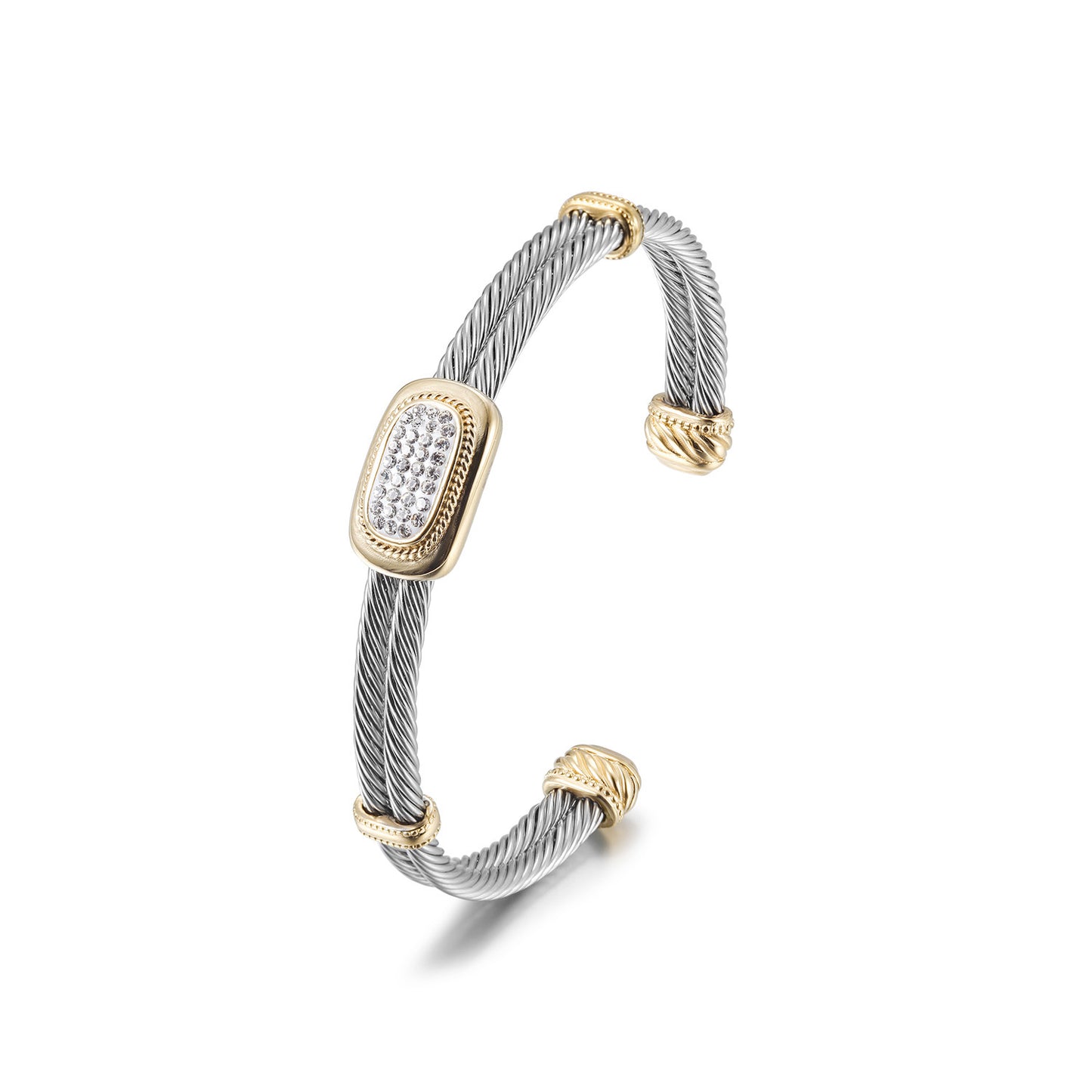 C-type cable gemstone bracelet-NSB1801ST
