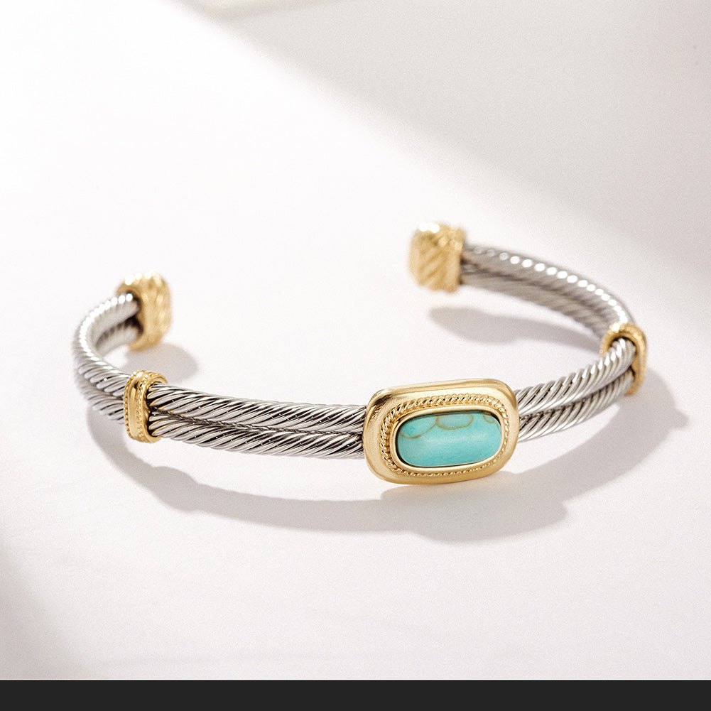 C-type cable gemstone bracelet-NSB1801ST