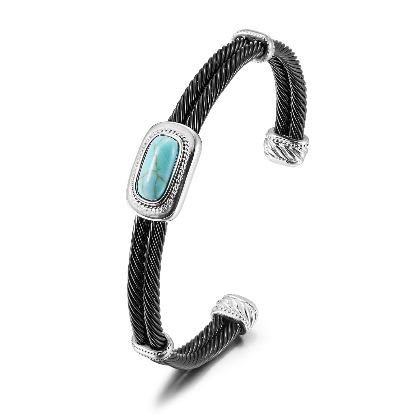 C-type cable gemstone bracelet-NSB1801ST