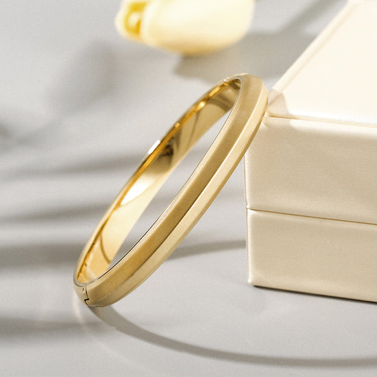 Round smooth surface bracelet-NSB1802STGCD-L