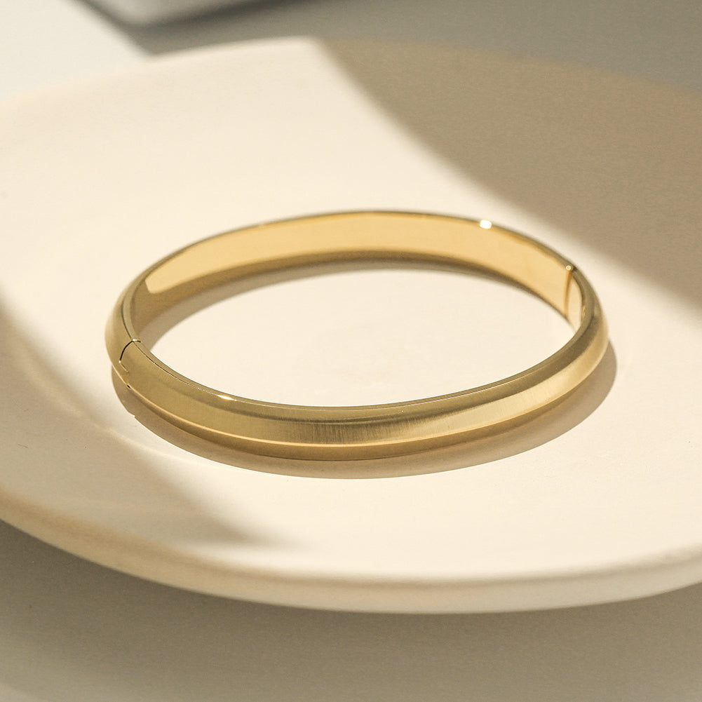 Round smooth surface bracelet-NSB1802STGCD-L