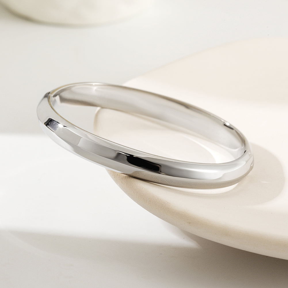 Round smooth surface bracelet-NSB1802ST-S