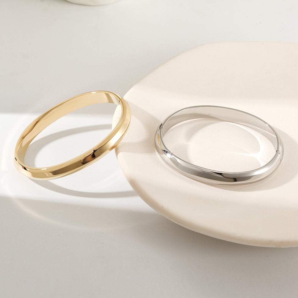 Round smooth surface bracelet-NSB1802ST-S