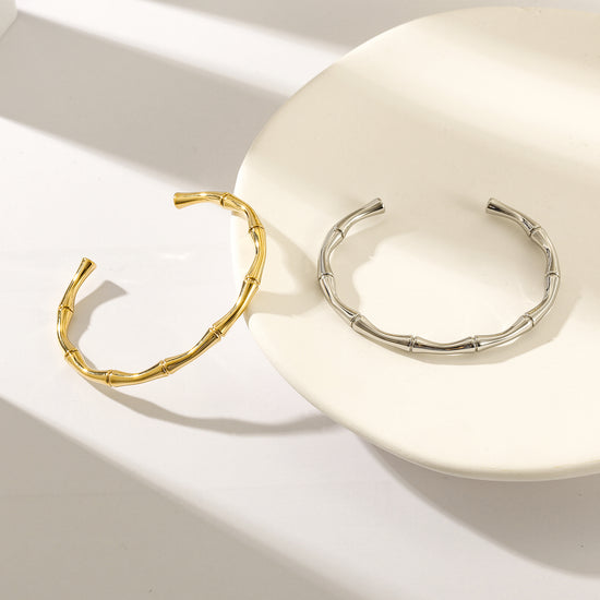 Bone C-shaped bracelet-NSB1811ST