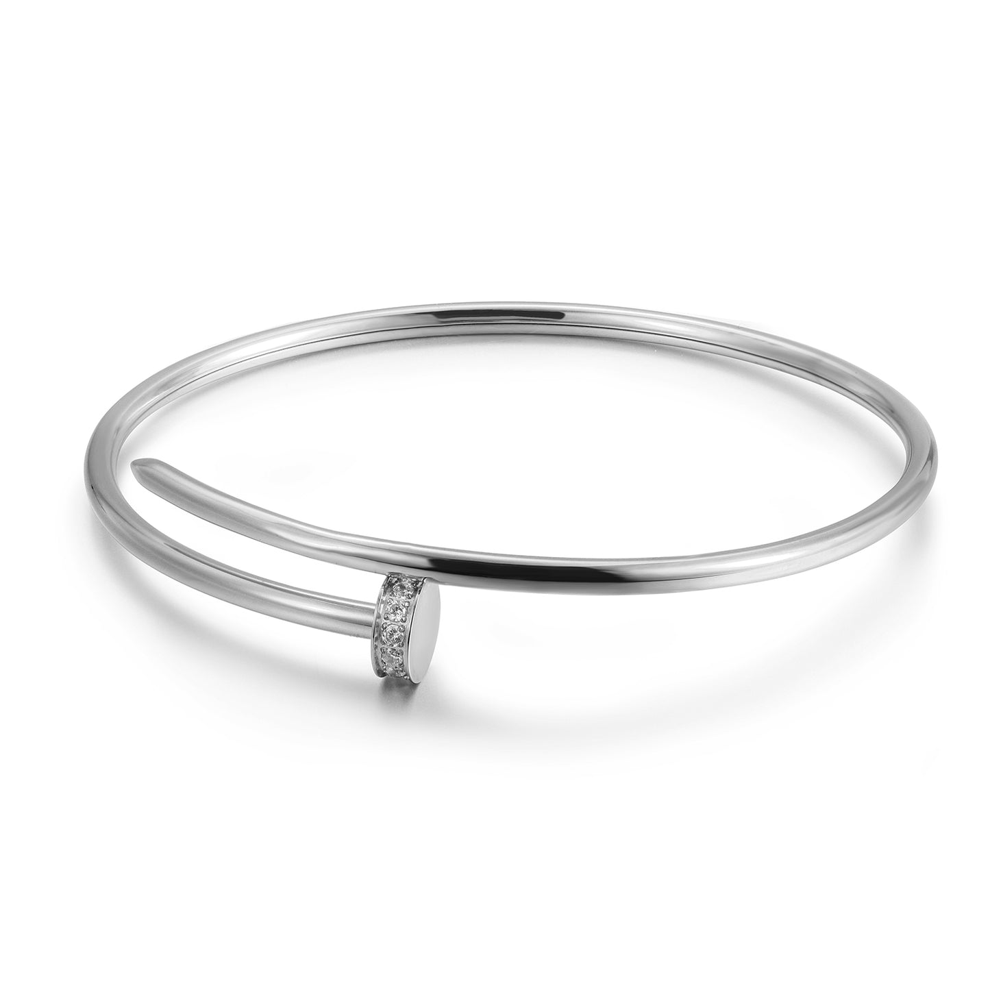 Circular smooth bracelet-NSB1813STWGZD