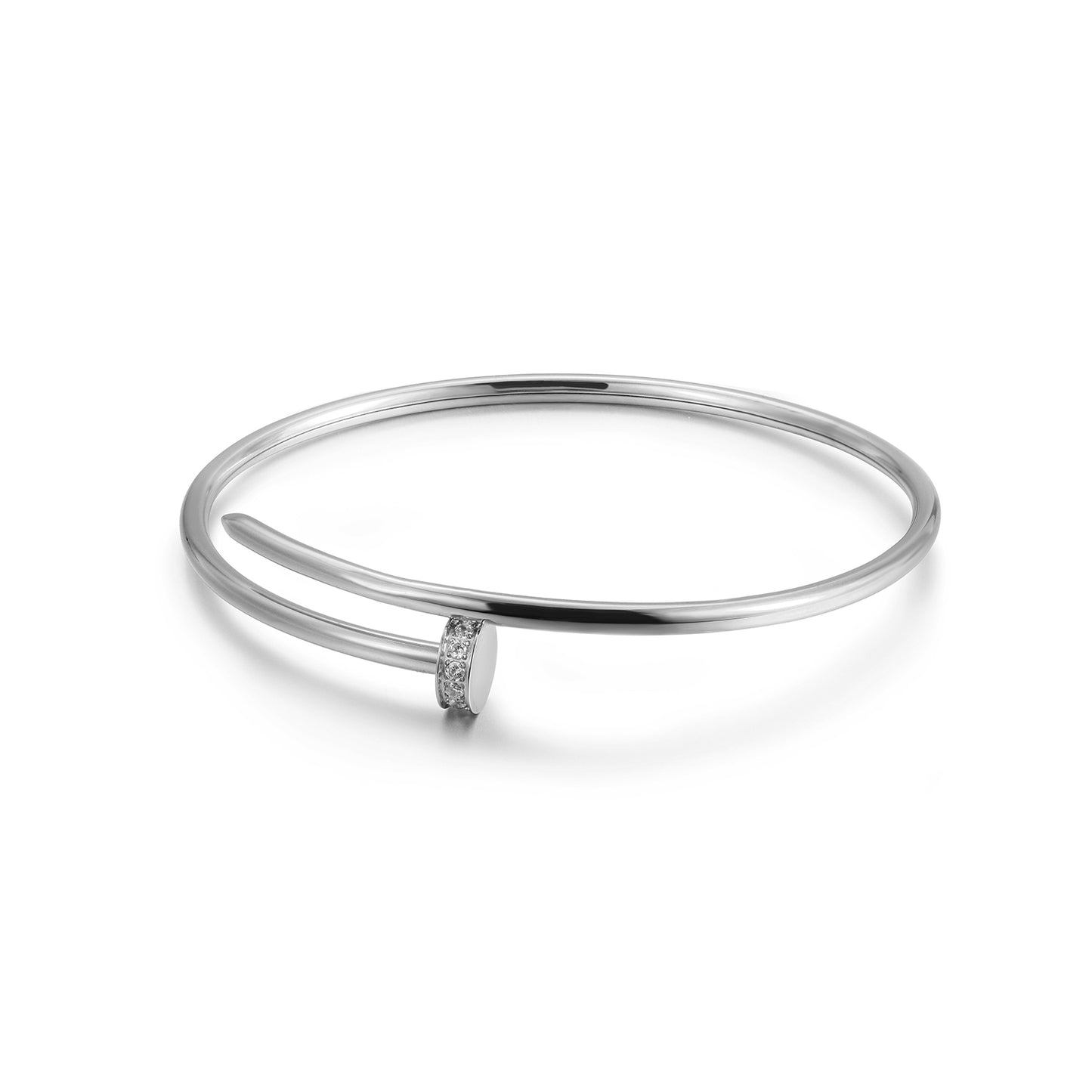 Circular smooth bracelet-NSB1813STWGZD