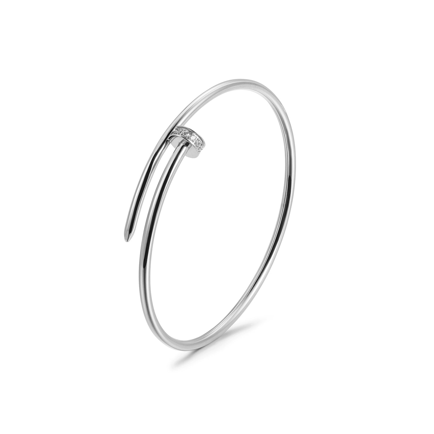 Circular smooth bracelet-NSB1813STWGZD