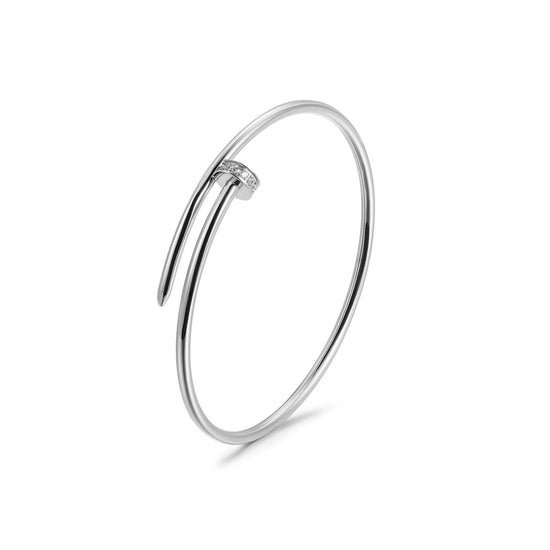 Circular smooth bracelet-NSB1813STWGZD