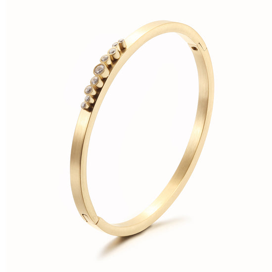 Stainless Steel Creative Zircon Bracelet-NSB1816ST-S