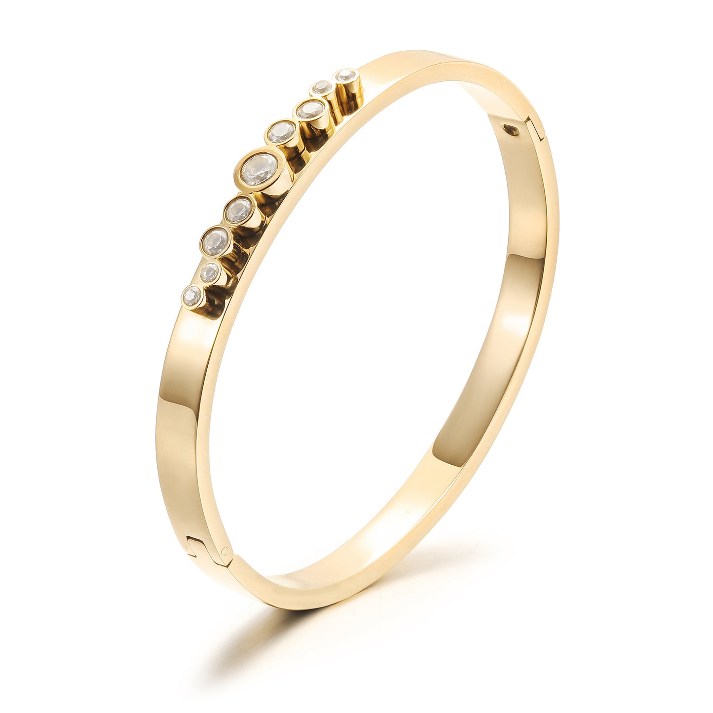 Stainless Steel Creative Zircon Bracelet-NSB1816ST-L