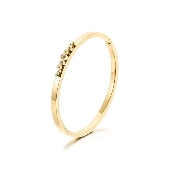 Stainless Steel Creative Zircon Bracelet-NSB1816ST-S