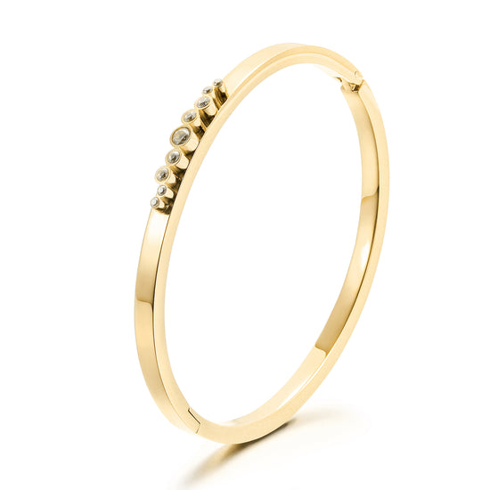 Stainless Steel Creative Zircon Bracelet-NSB1816ST-S