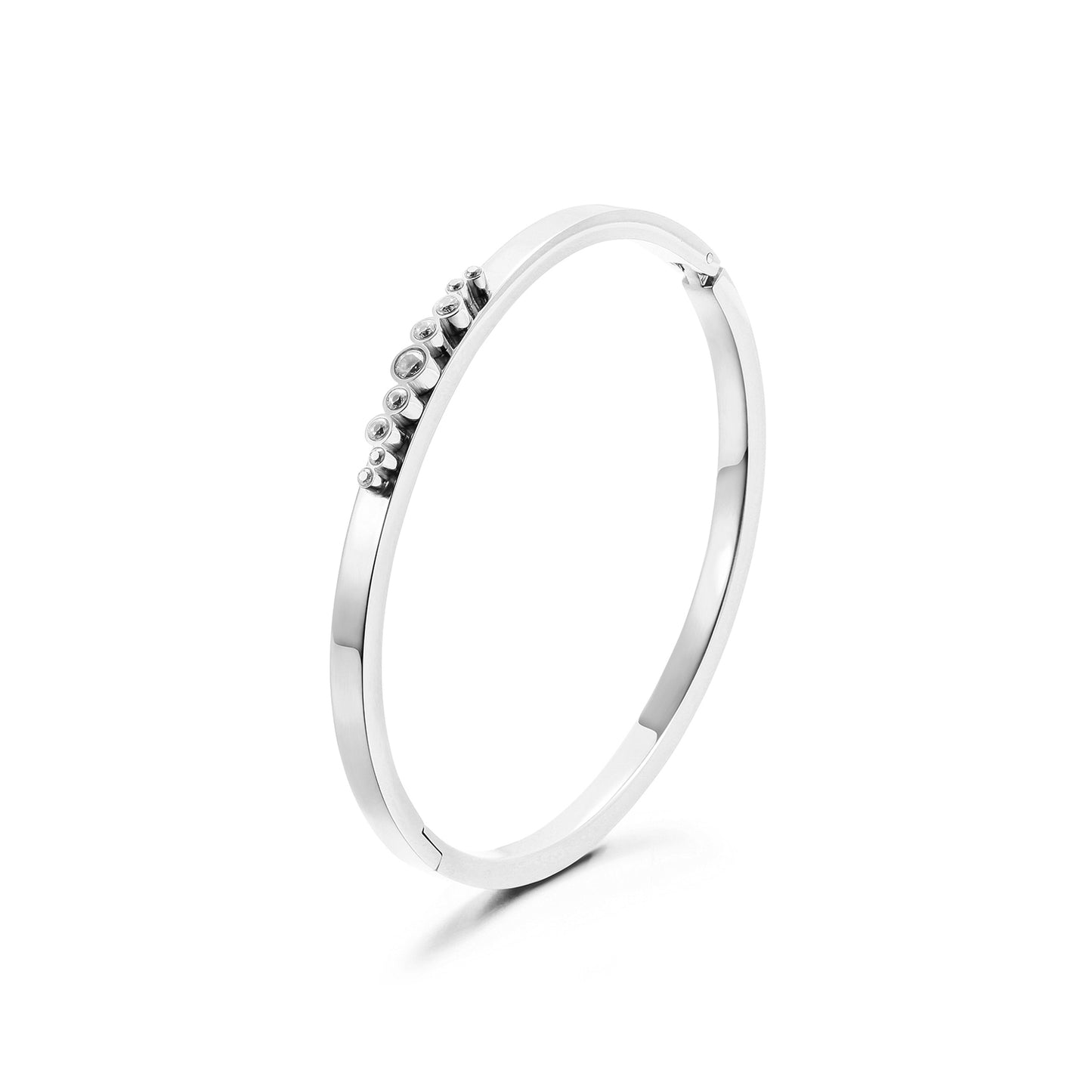 Stainless Steel Creative Zircon Bracelet-NSB1816STWG