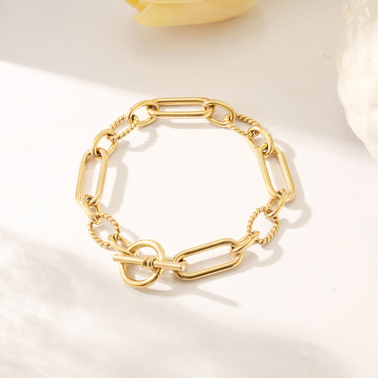 Hollow stainless steel bracelet-NSB1818STGC