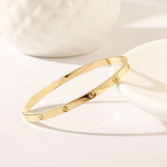 Stainless steel round smooth surface bracelet-NSB1820ST-S