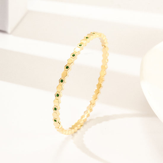 Triangular circular bracelet-NSB1821STGC