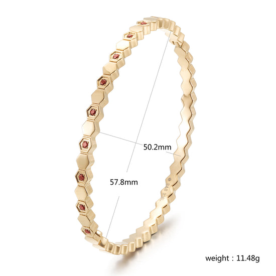 Triangular circular bracelet-NSB1821STGC