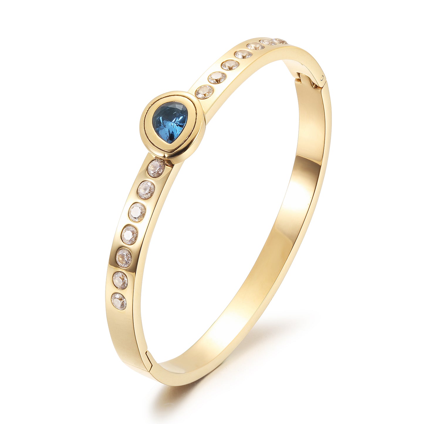 Stainless steel gemstone bracelet-NSB1822ST-L