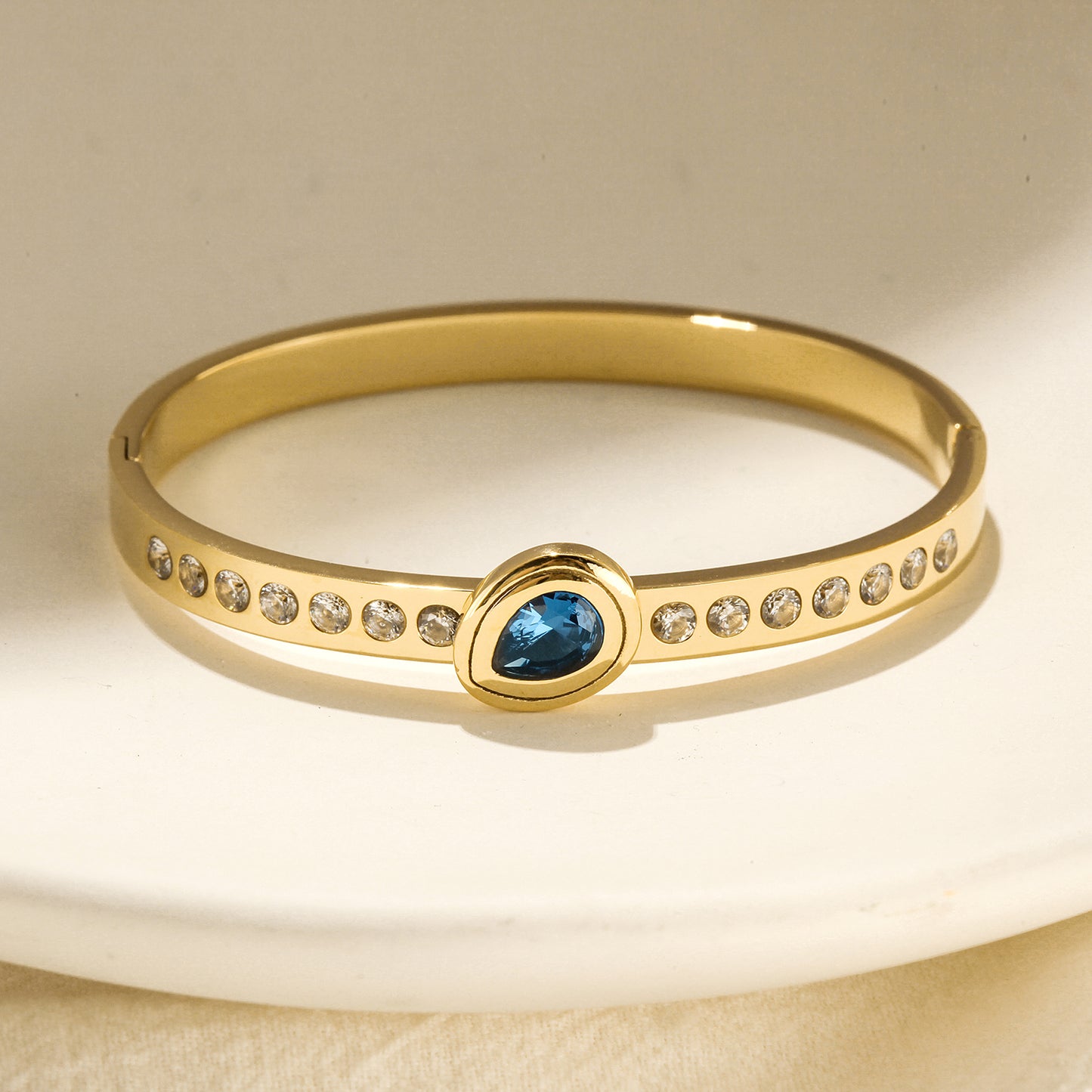 Stainless steel gemstone bracelet-NSB1822ST-L