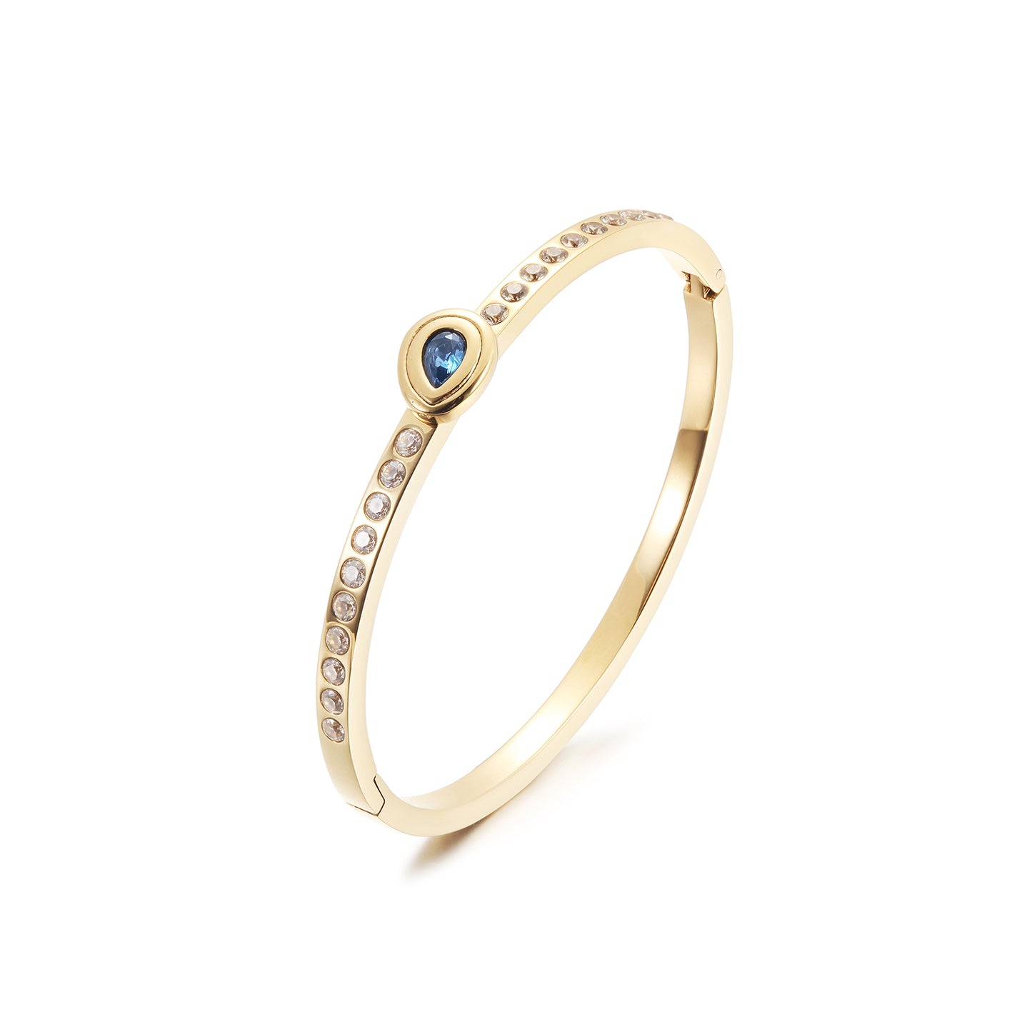 Stainless steel gemstone bracelet-NSB1822ST-S