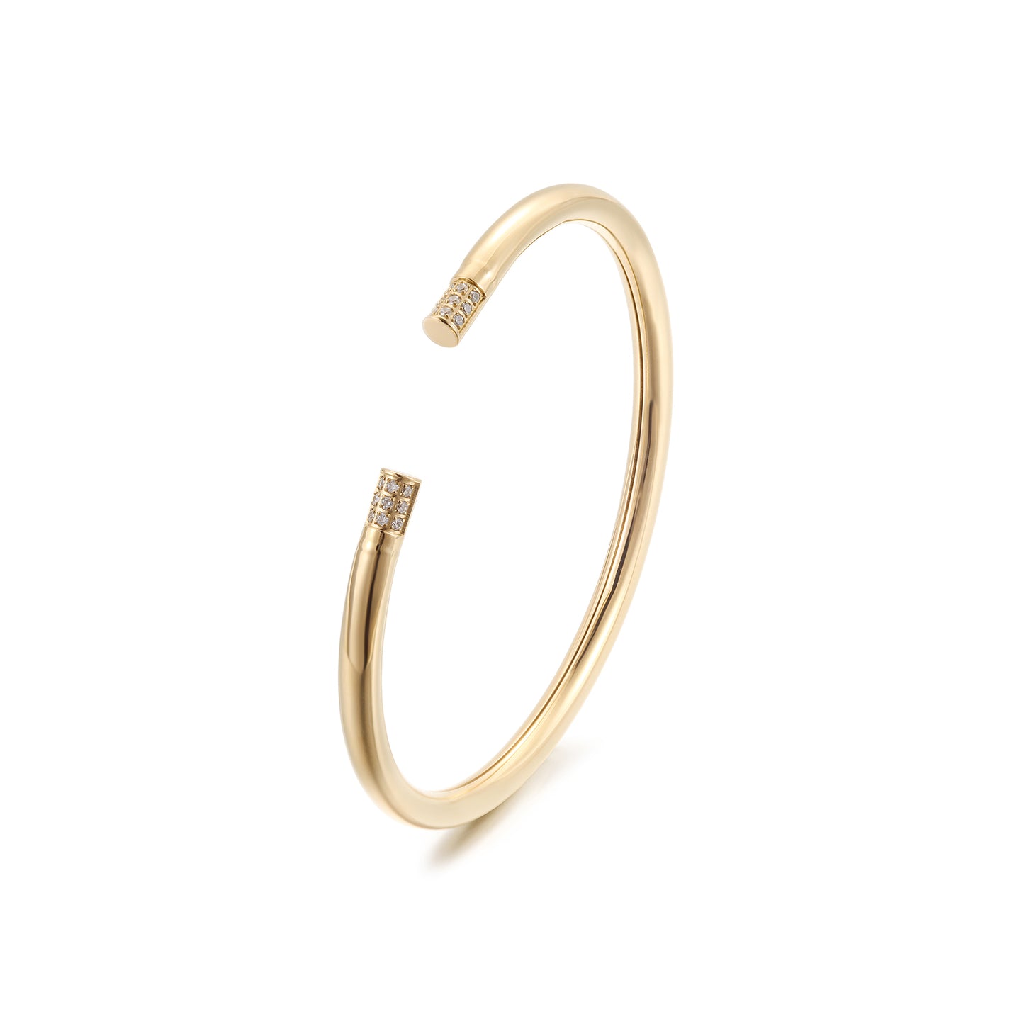 Stainless steel C-shaped smooth surface bracelet-NSB1824ST