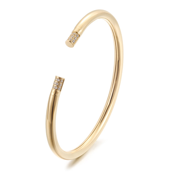 Stainless steel C-shaped smooth surface bracelet-NSB1824ST