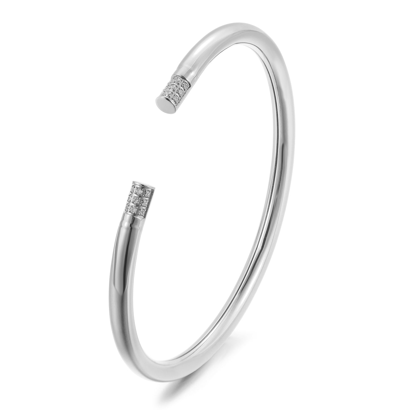 Stainless steel C-shaped smooth surface bracelet-NSB1824STWGZD
