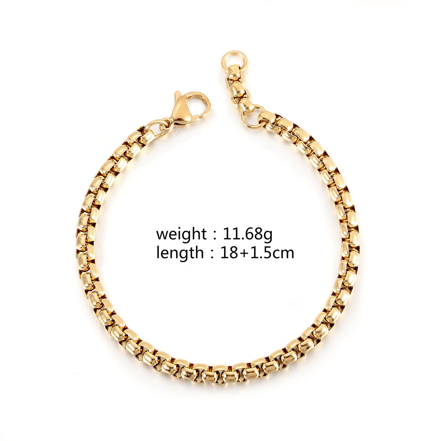 Chain smooth bracelet-NSB1827ST-M