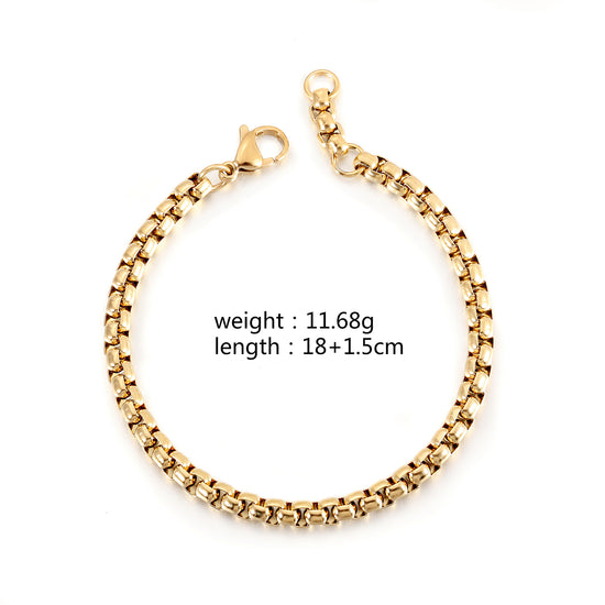 Chain smooth bracelet-NSB1827ST-M