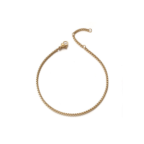 Golden chain hollow bracelet-NSB1827STGC-S-6.6