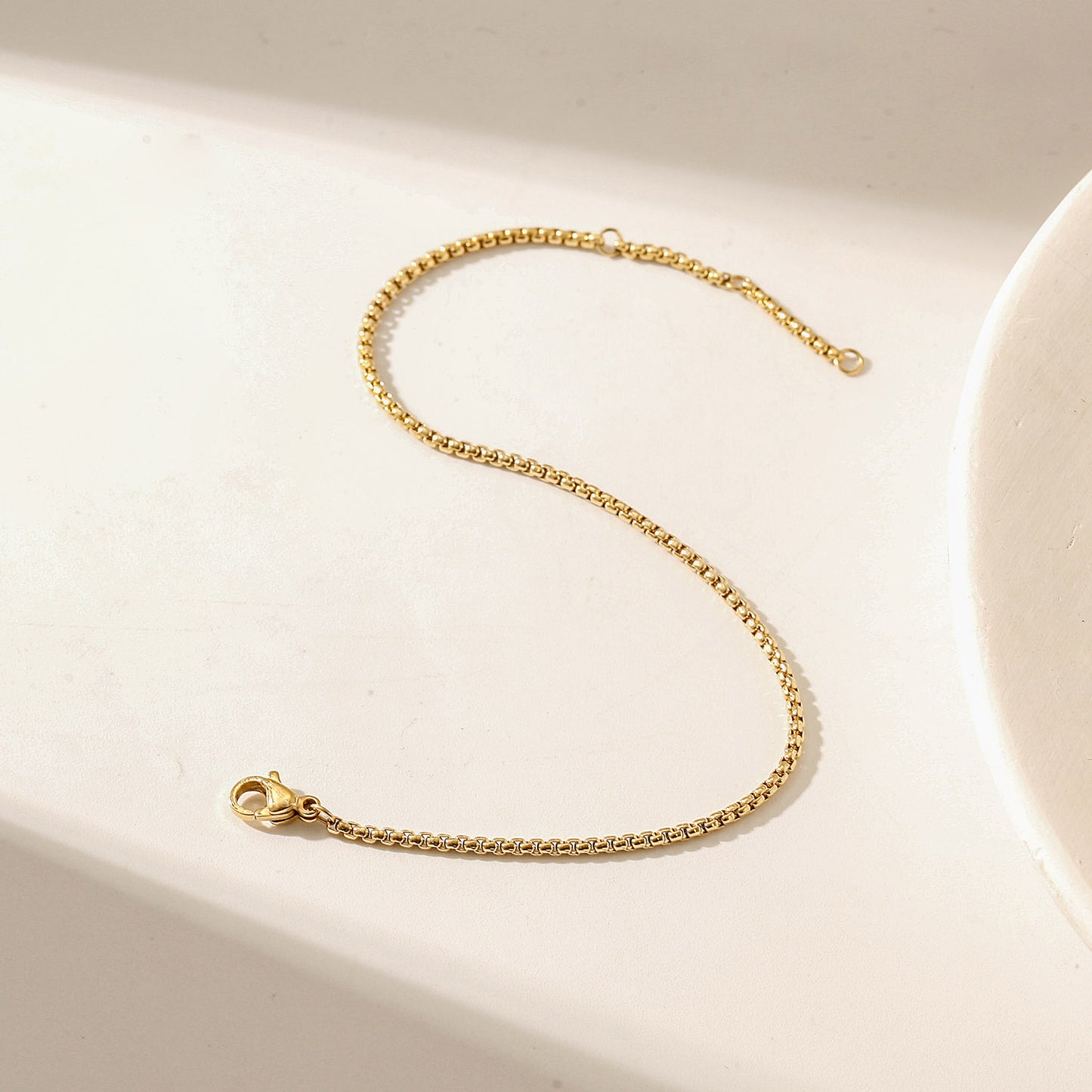Golden chain hollow bracelet-NSB1827STGC-S-6.6