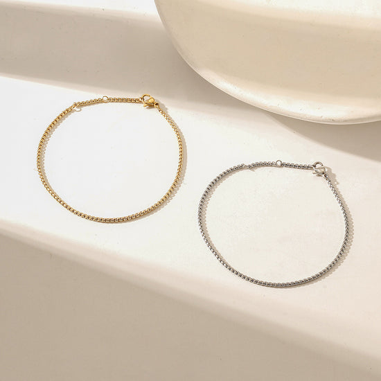 Golden chain hollow bracelet-NSB1827STGC-S-6.6
