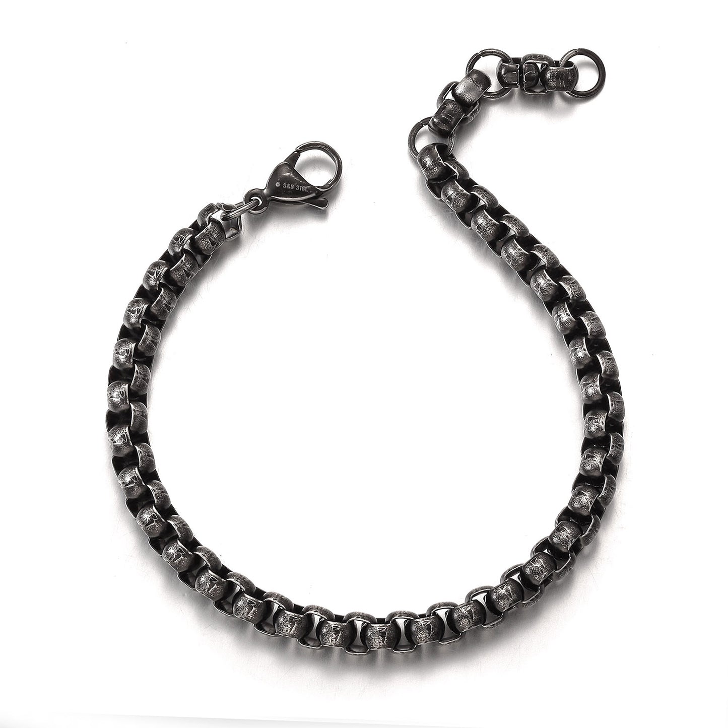 Black buckle hollow bracelet-NSB1827STSC-L-8.1