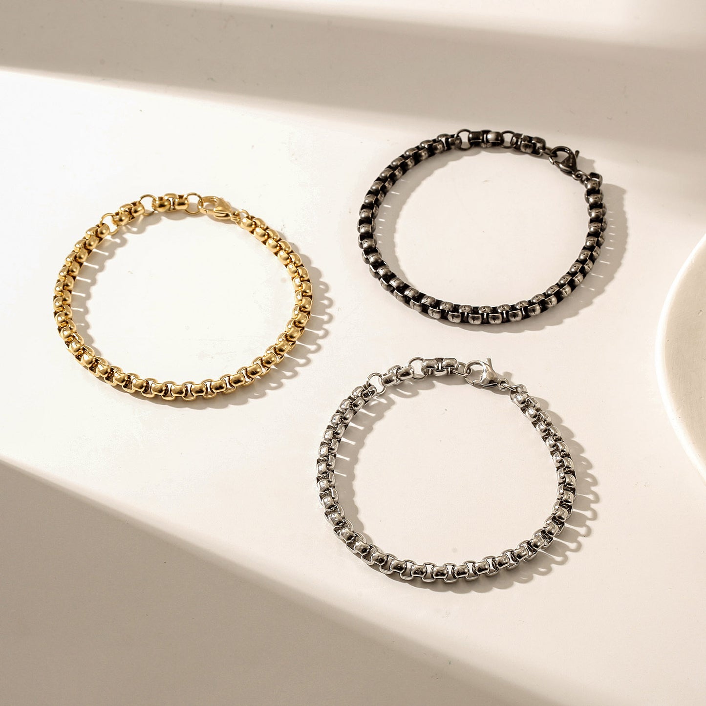 Black buckle hollow bracelet-NSB1827STSC-L-8.1