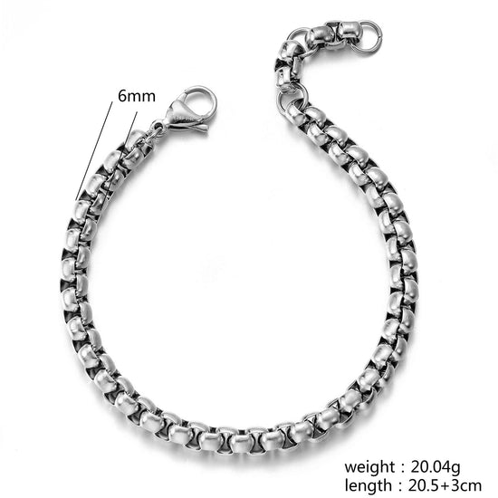 Silver buckle hollow bracelet-NSB1827STWG-L-8.1