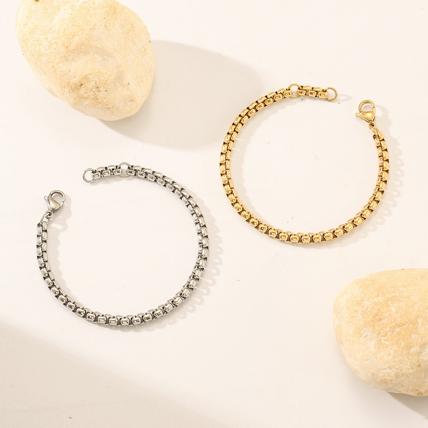 Chain smooth bracelet-NSB1827ST-M