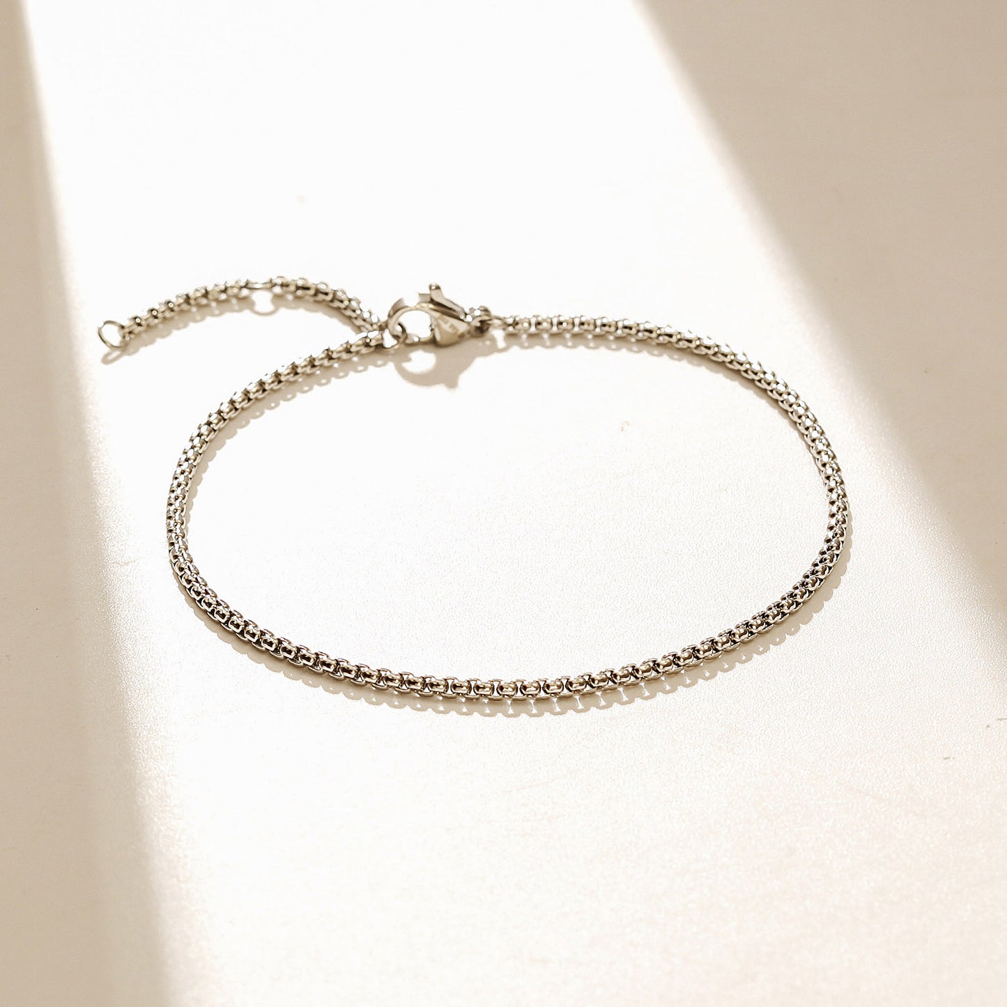 Silver chain hollow bracelet-NSB1827STWG-S-6.6