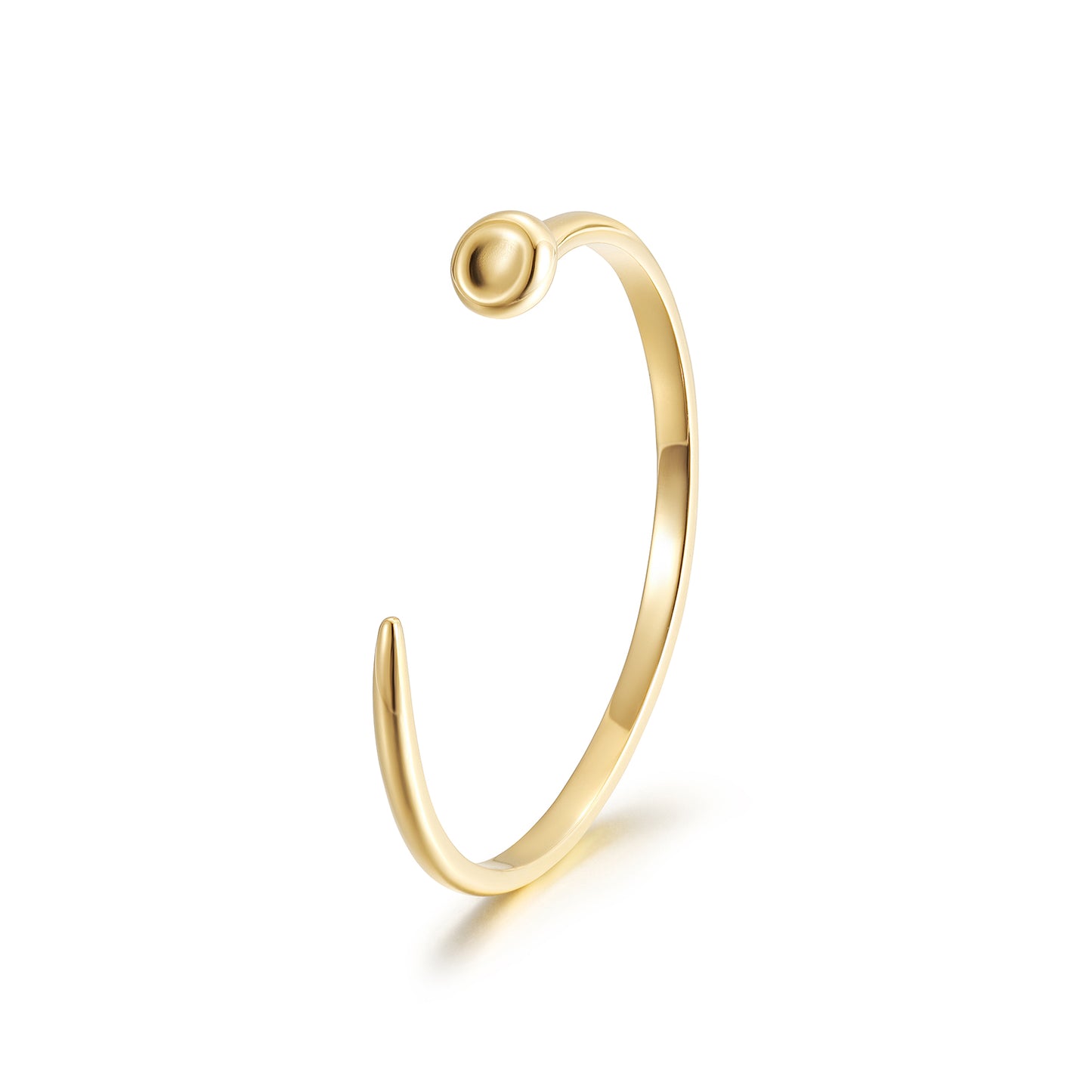 Stainless steel C-shaped smooth surface bracelet-NSB1843STGC