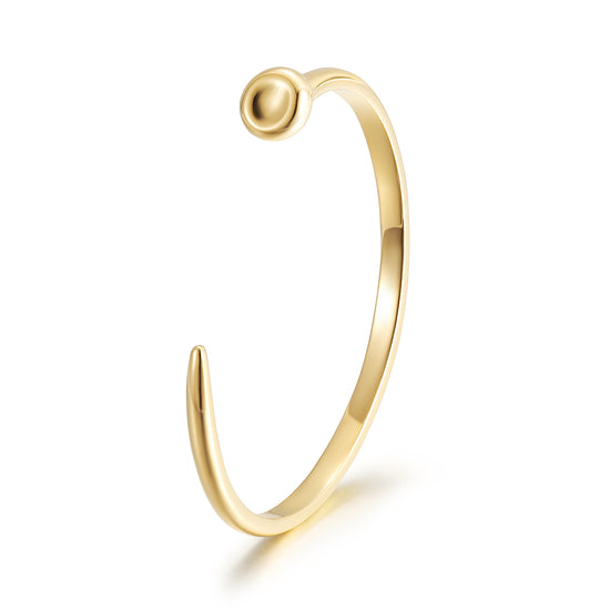 Stainless steel C-shaped smooth surface bracelet-NSB1843STGC
