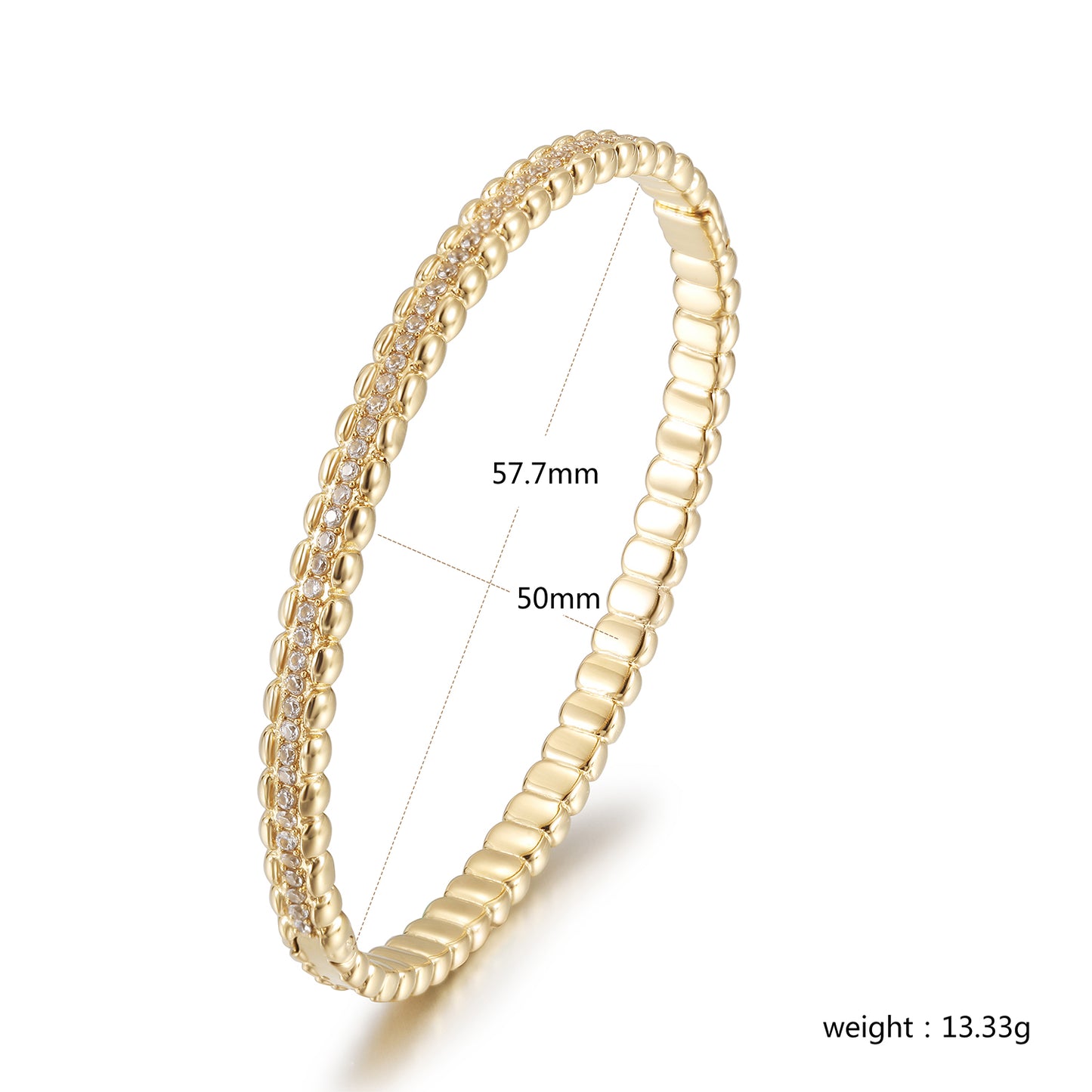 Circle full diamond bracelet-NSB1850ST