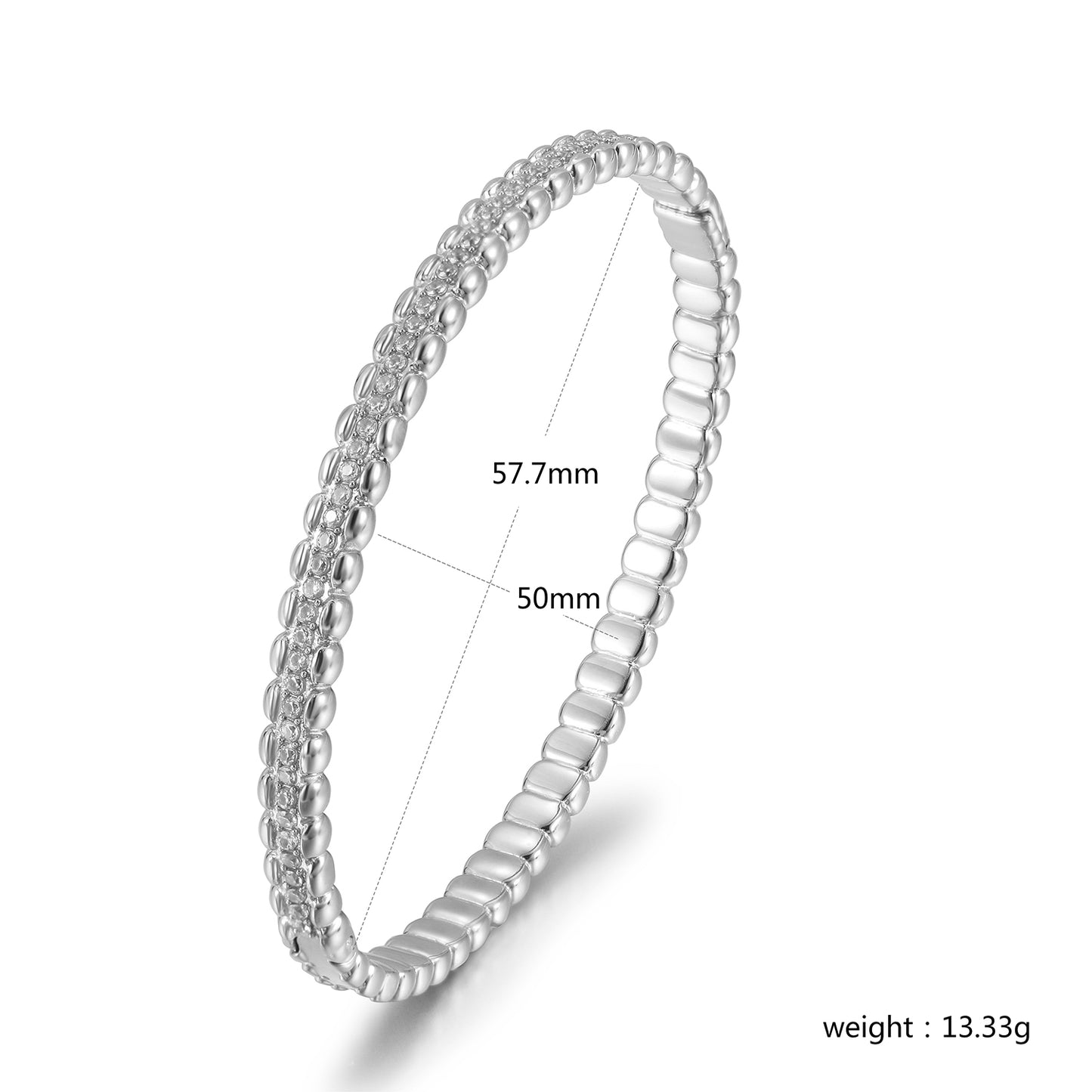 Circle full diamond bracelet-NSB1850ST