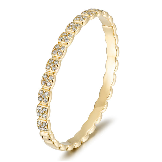 Round Flower Full Diamond Bracelet-NSB1851ST