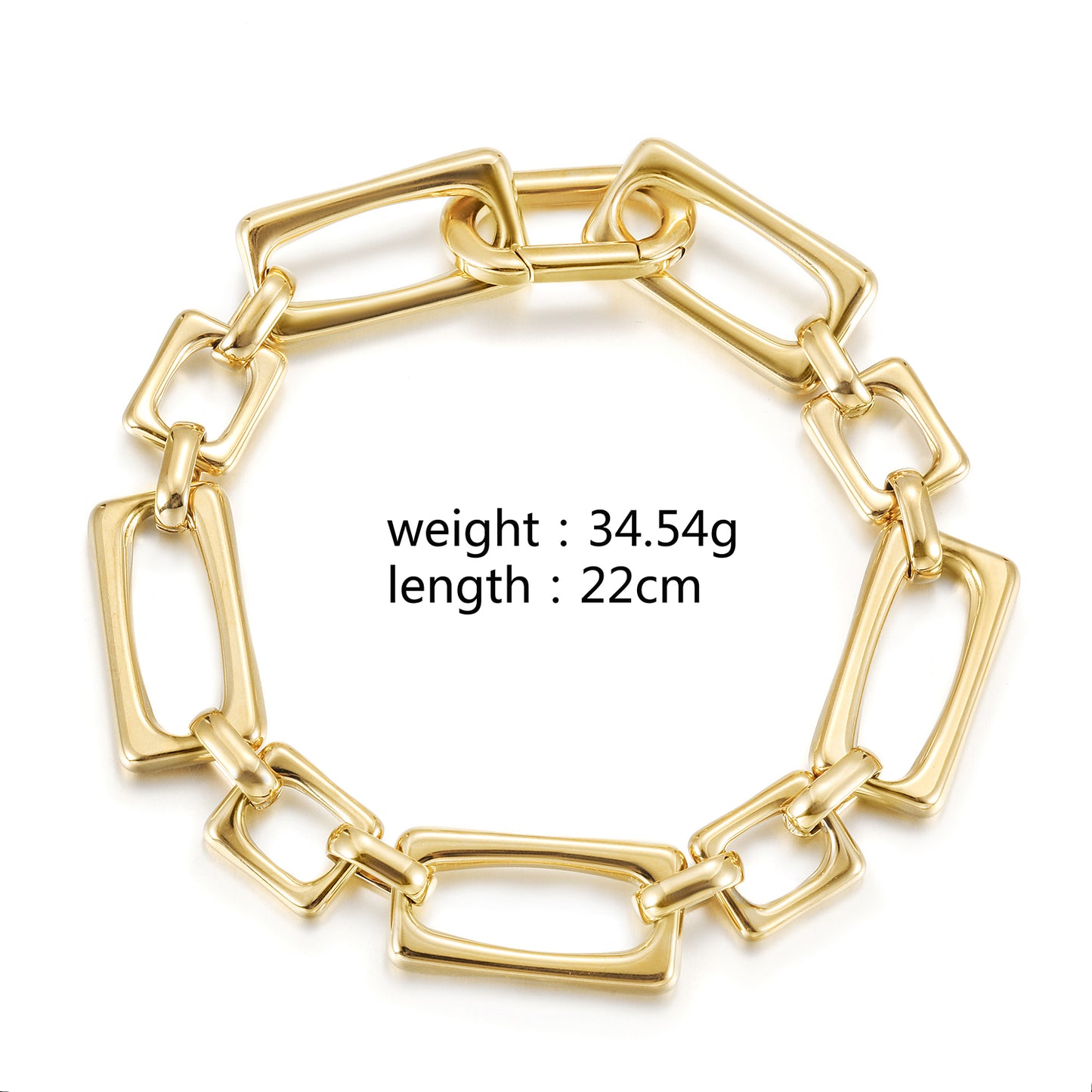 Square buckle bracelet-NSB1857STGC
