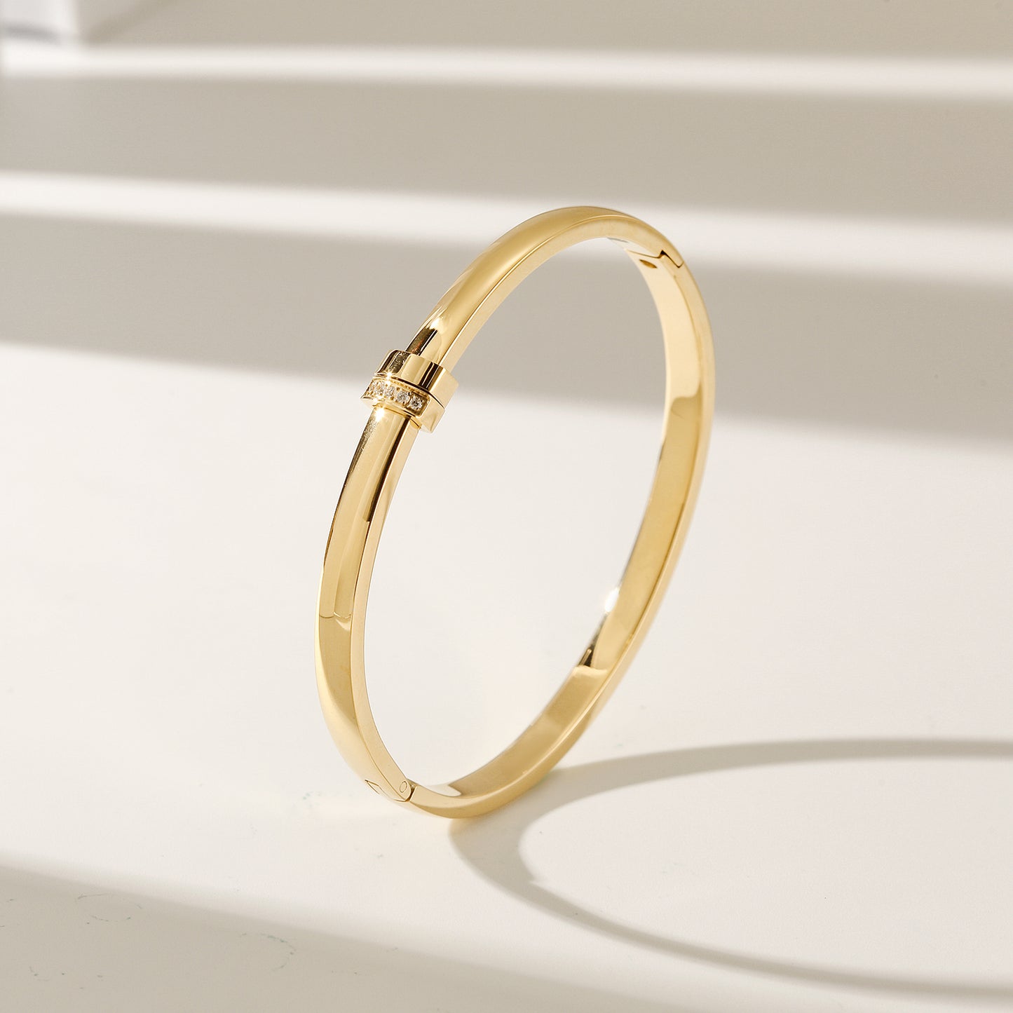 Round smooth surface bracelet-NSB1879ST